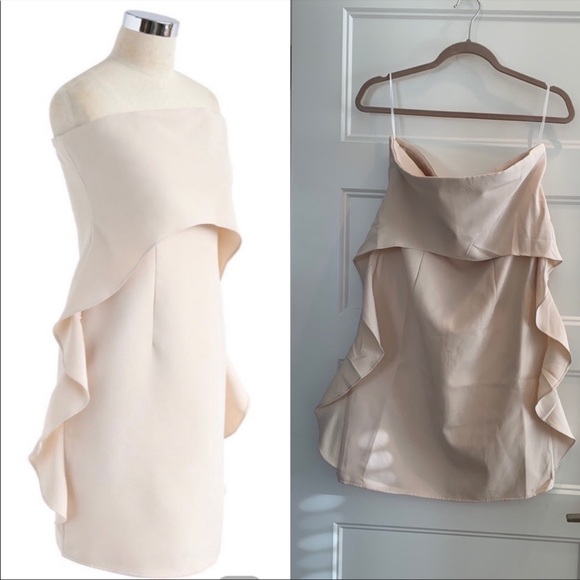 Chickwish strapless ruffle dress cream new with tags - Picture 4 of 13